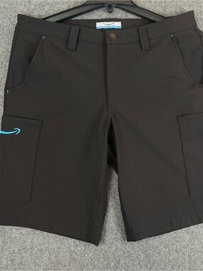 Amazon Luly Lang Shorts Mens M 32-34 Black Uniform Workwear Stretch Cargo EUC